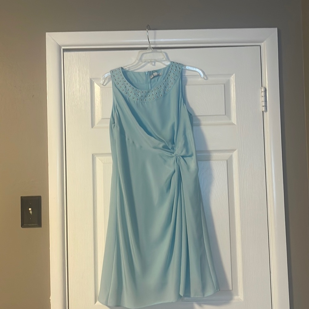 New w/tags Katherine Barclay, Montreal dress in ice blue